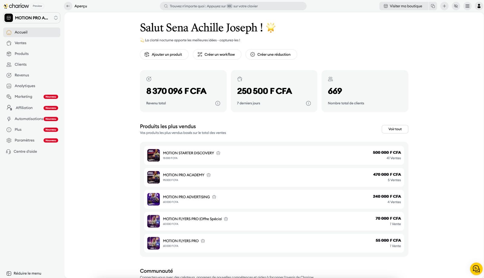 Résultat étudiant 64