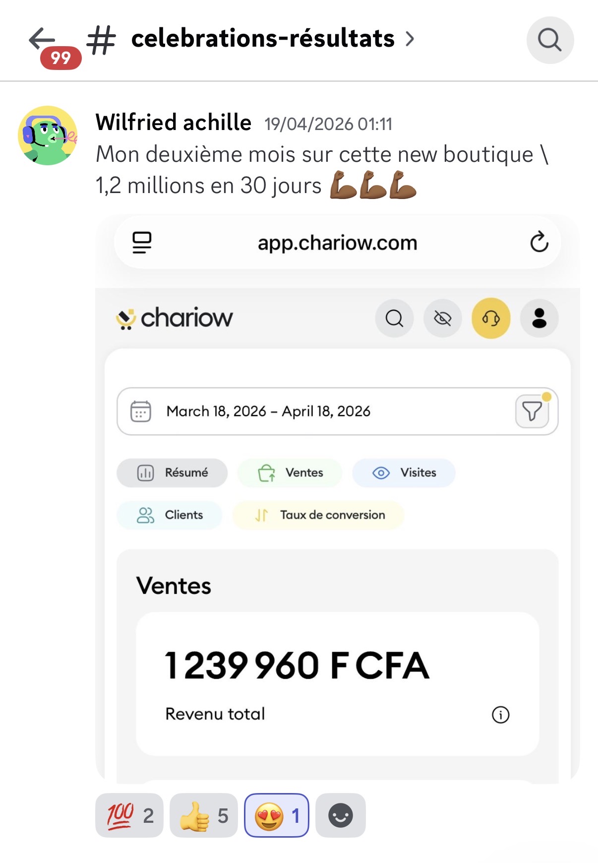 Résultat étudiant 2