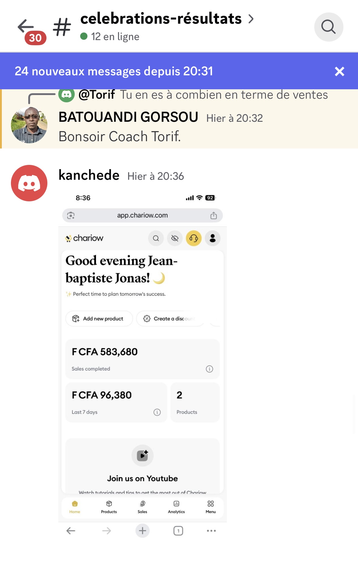 Résultat étudiant 29
