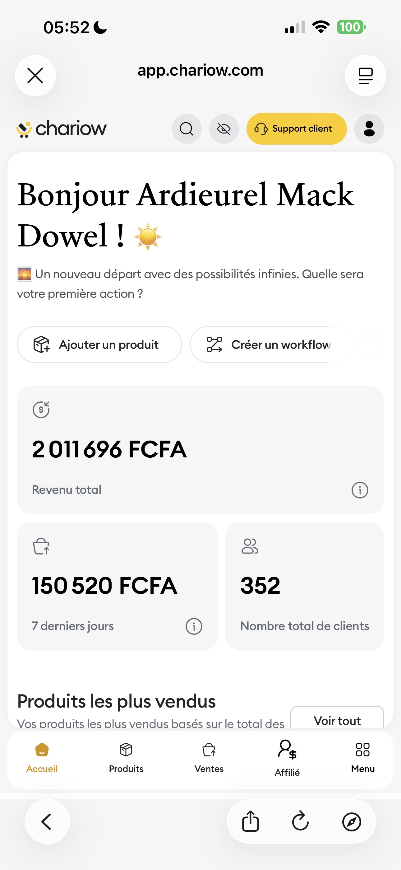 Résultat étudiant 21