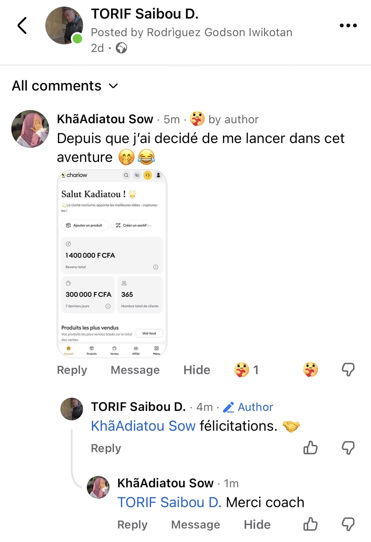 Résultat étudiant 46