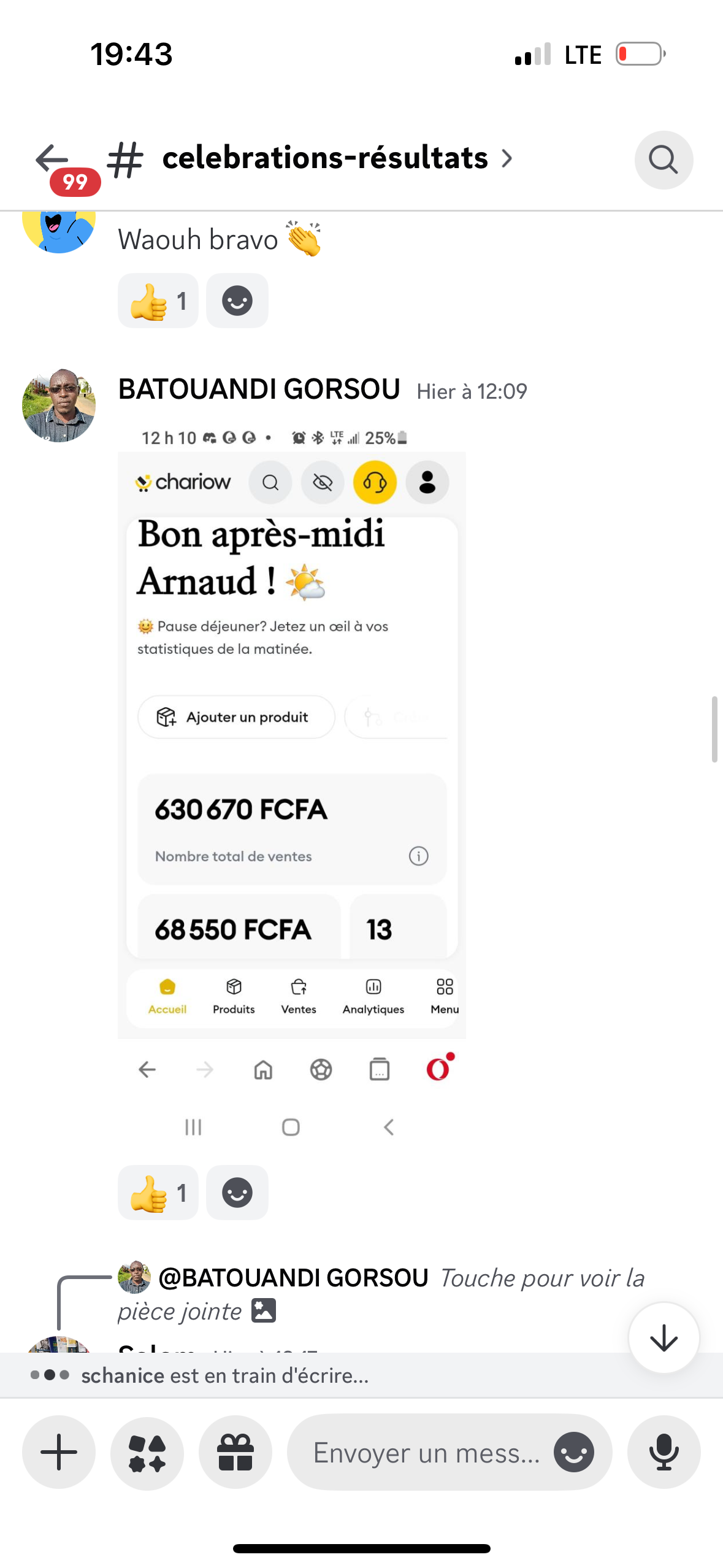 Résultat étudiant 34