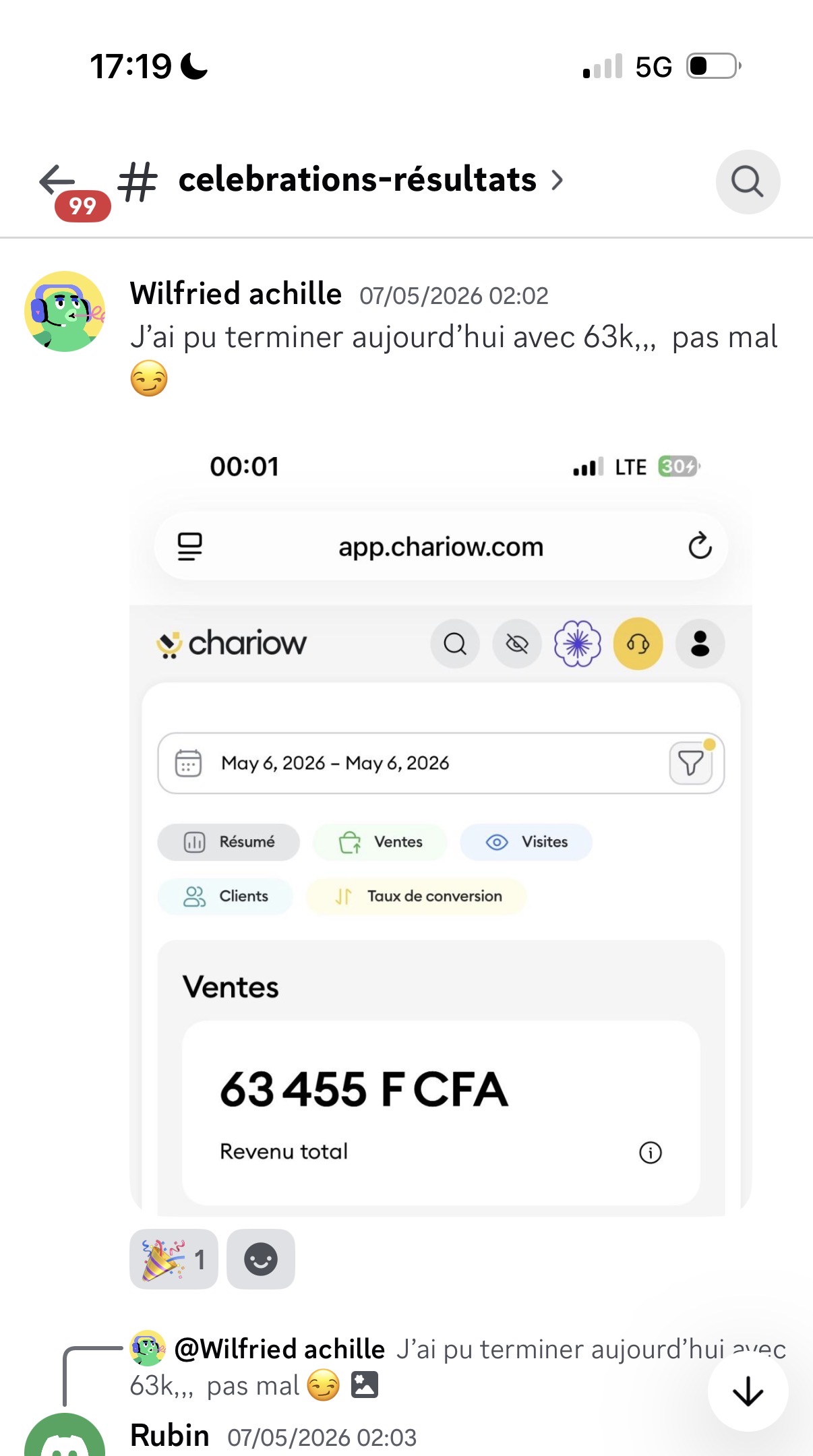 Résultat étudiant 10